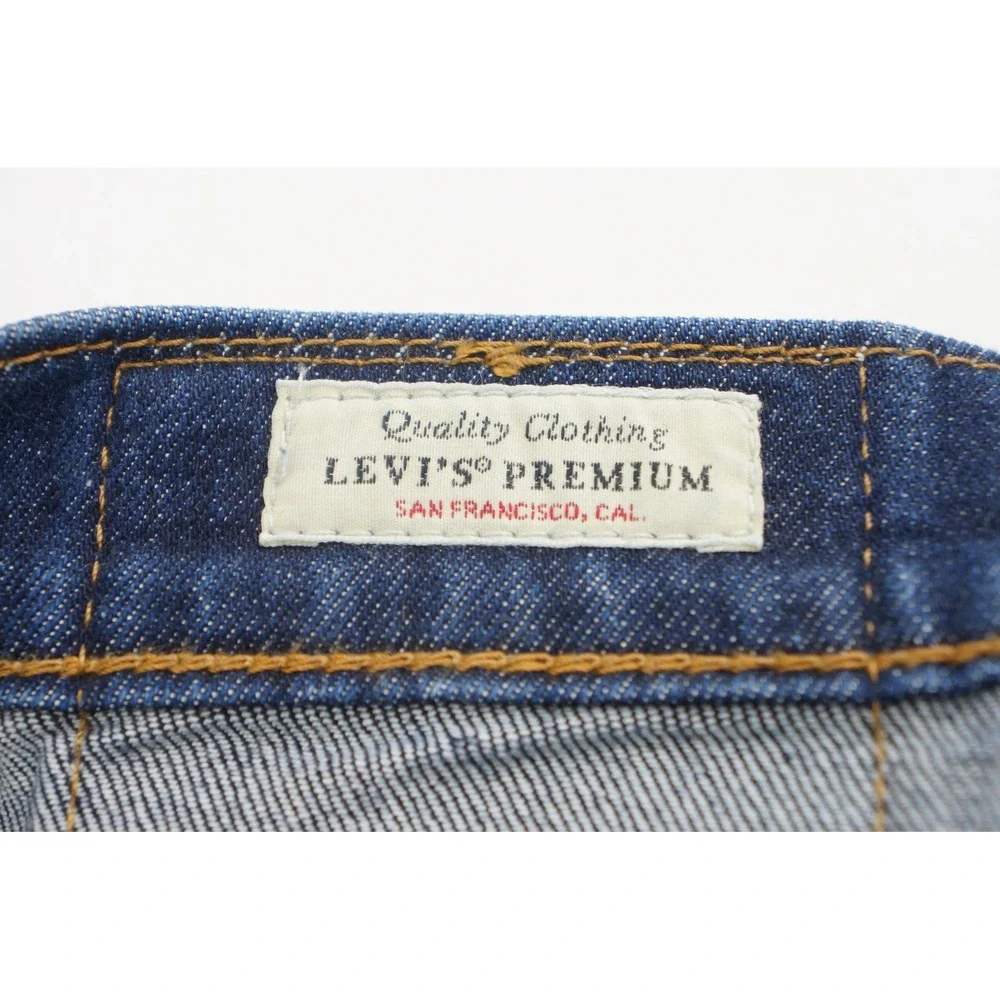 Levi's 541 Athletic Taper Jeans Mens 33x32 Dark Wash Blue Denim VTG Brown‎ Tab